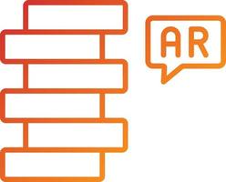 Ar Tumbling Blocks Icon Style vector
