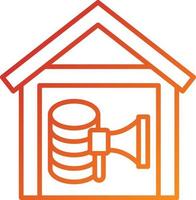 Marketing Data Warehouse Icon Style vector