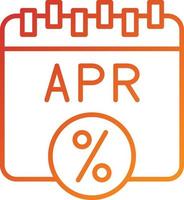 Annual Percentage Rate Icon Style vector