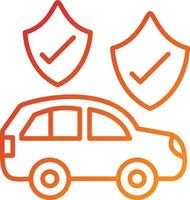 Car Insurance Icon Style vector