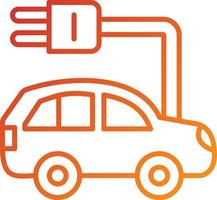 Electronic Car Icon Style vector