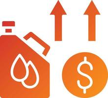 Oil Price Increase Icon Style vector