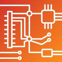 Pcb Board Icon Style vector