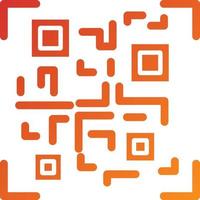 estilo de icono de código qr vector