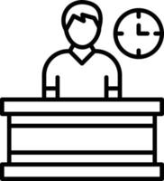 Information Desk Outline Icon vector