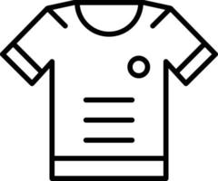 Tshirt Outline Icon vector