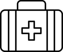 First Aid Kit Outline Icon vector