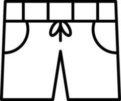 Shorts Outline Icon vector