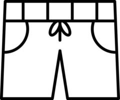 Shorts Outline Icon vector