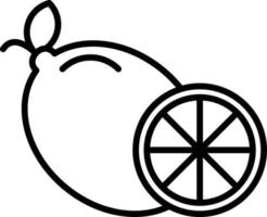 Lemon Outline Icon vector