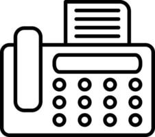 Fax Outline Icon vector