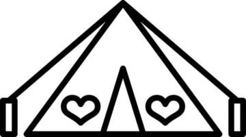 Tent Outline Icon vector