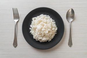 cooked rice on plate photo