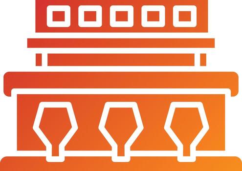 Sorting Machine Icon Style vector