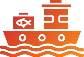 Fishing Boat Icon Style vector