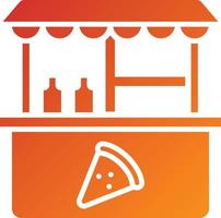 Pizza Stall Icon Style vector