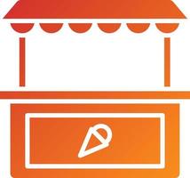 Ice Cream Stall Icon Style vector