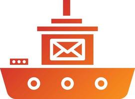 Mail Boat Icon Style vector