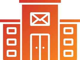 Post Office Building Icon Style vector