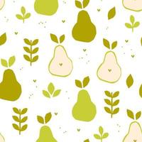 Seamless pattern with pears vector