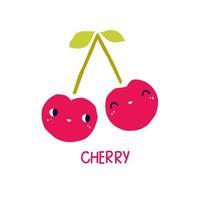 cute cherry baby vector