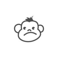 ilustración de icono de logotipo de mono vector