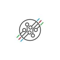 Circuit icon logo design vector
