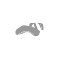 Ballet shoes icon logo illustration vector
