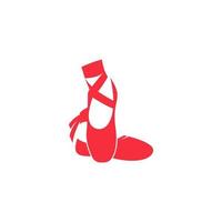 ilustración del logotipo del icono de las zapatillas de ballet vector