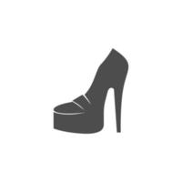 diseño de logotipo de icono de tacones altos vector