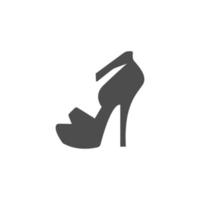 diseño de logotipo de icono de tacones altos vector