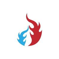 Flame, fire icon logo illustration vector