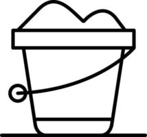 Sand Bucket Outline Icon vector