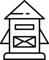 Mail Box Outline Icon vector