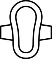 Sanitary Towel Outline Icon vector