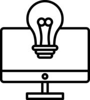 Monitor Outline Icon vector
