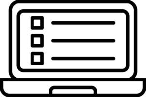 Laptop Outline Icon vector