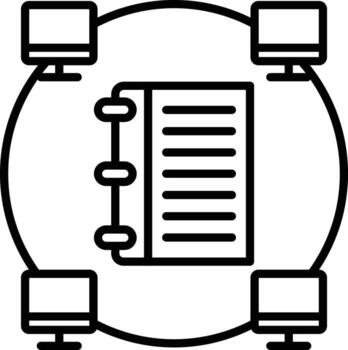 Database Outline Icon vector