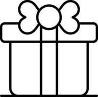 icono de contorno de caja de regalo vector