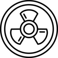 Radiation Outline Icon vector