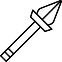 Spear Outline Icon vector