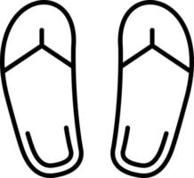 Flip Flops Outline Icon vector