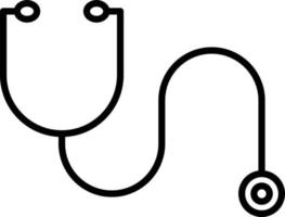 Stethoscope Outline Icon vector