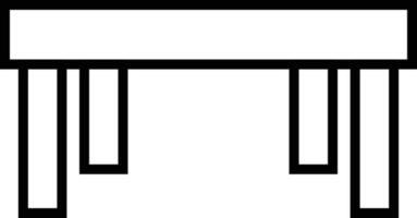 icono de esquema de mesa vector