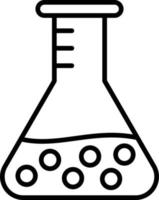 Flask Outline Icon vector