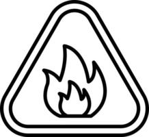 Fire Danger Outline Icon vector