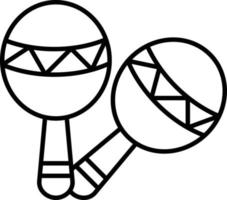 icono de esbozo de maracas vector