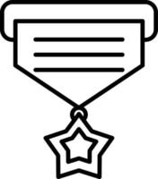 icono de esbozo de medalla vector