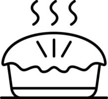 Apple Pie Outline Icon vector