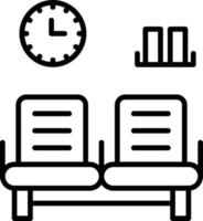 Waiting Room Outline Icon vector